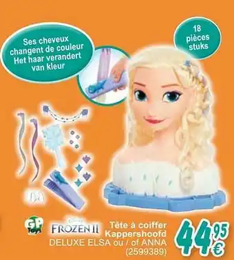 Cora Tête à coiffer kappershoofd deluxe elsa ou - of anna aanbieding