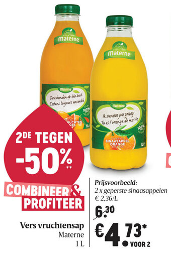 Delhaize Vers vruchtensap aanbieding