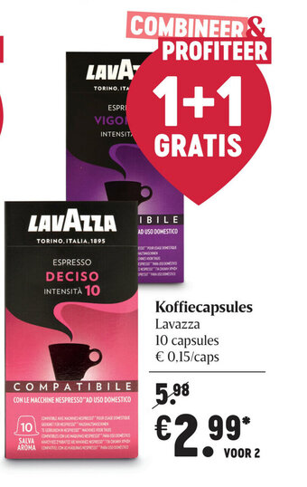 Delhaize Koffiecapsules Lavazza aanbieding