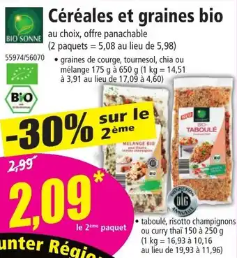 Céréales et graines bio