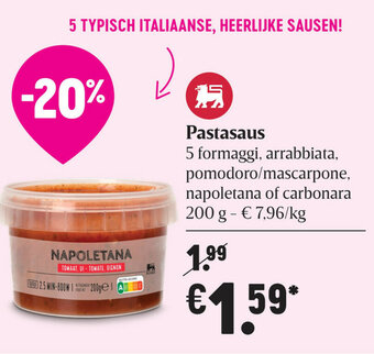Delhaize Pastasaus aanbieding