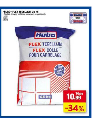 Hubo Hubo Flex Tegellijm aanbieding