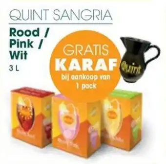 Prik en Tik QUINT SANGRIA Rood / Pink / Wit 3L aanbieding