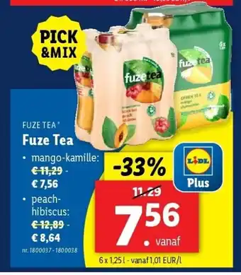 Lidl Fuze Tea aanbieding