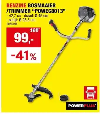 Hubo BENZINE BOSMAAIER /TRIMMER “POWEG8013” aanbieding