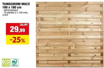 Hubo TUINSCHERM MULTI 180 x 180 cm aanbieding