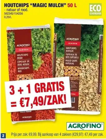 Hubo HOUTCHIPS “MAGIC MULCH” 50 L aanbieding