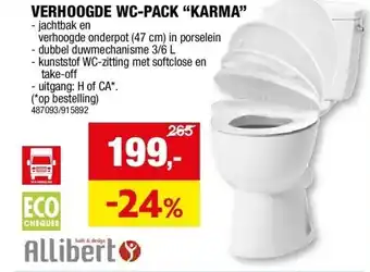 Hubo VERHOOGDE WC-PACK “KARMA” aanbieding