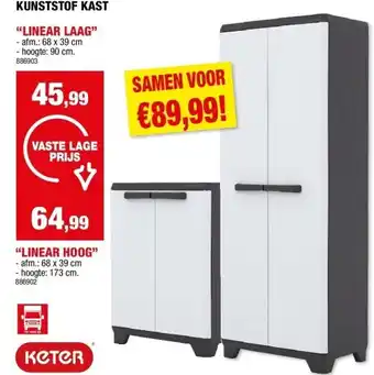 Hubo KUNSTSTOF KAST “LINEAR LAAG” aanbieding