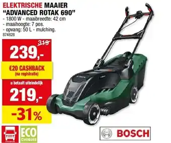 Hubo ELEKTRISCHE MAAIER “ADVANCED ROTAK 690” aanbieding