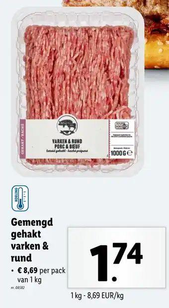 Lidl Gemengd gehakt varken & rund nr. 08582 aanbieding