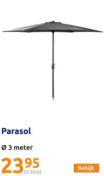 Action Parasol Ø 3 meter aanbieding