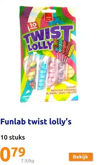 Action Funlab twist lolly's aanbieding