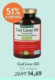 Holland & Barrett Cod Liver Oil 120 softgels aanbieding