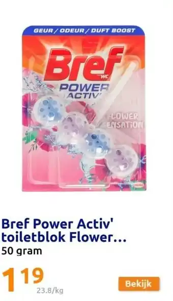 Action Bref Power Activ' toiletblok Flower Sensation aanbieding