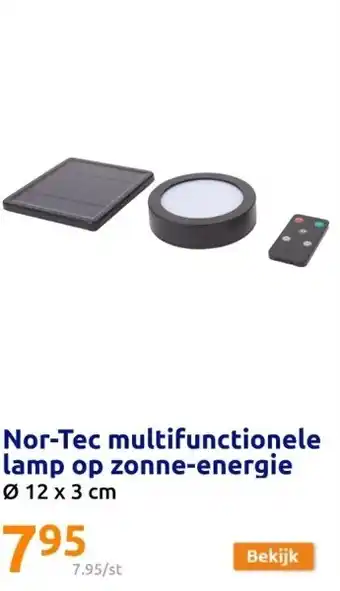 Action Nor-Tec multifunctionele lamp op zonne-energie aanbieding