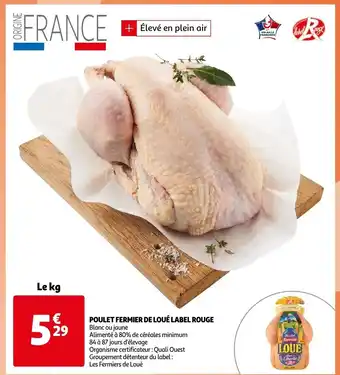 Auchan Poulet Fermier de Loue Label Rouge 1kg aanbieding