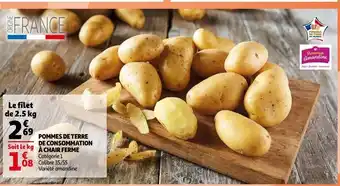 Auchan Pommes de Terre de Consommation A Chair ferme 2.5kg aanbieding