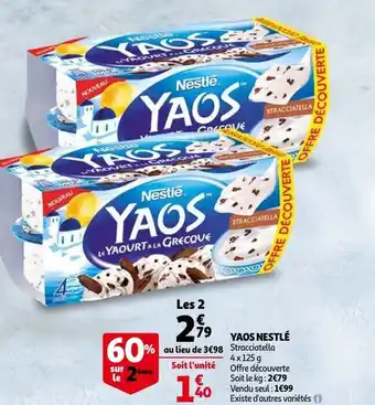 Auchan Nestle Yaos 2*(4*125g) aanbieding