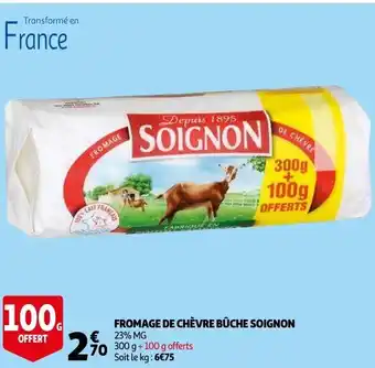 Auchan Fromage de Chevre Buche Soignon 400g aanbieding