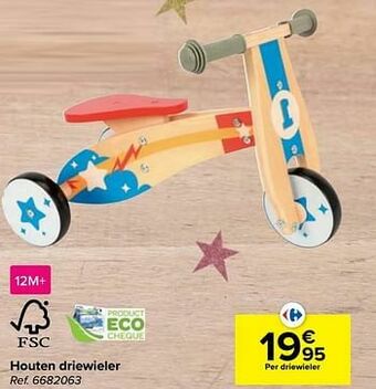Carrefour Houten driewieler aanbieding