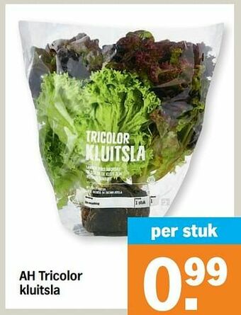 Albert Heijn Ah tricolor kluitsla aanbieding