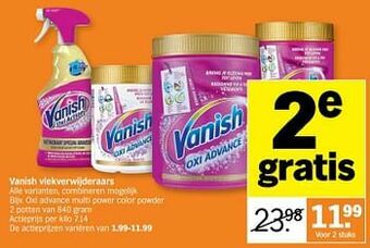 Albert Heijn Oxi advance multi power color powder aanbieding