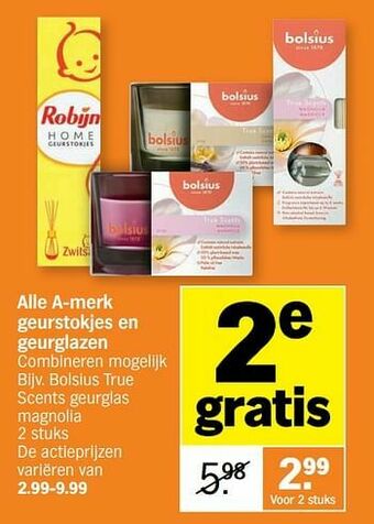 Albert Heijn Bolsius true scents geurglas magnolia aanbieding