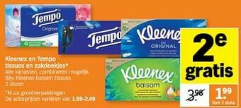 Albert Heijn Kleenex balsam tissues aanbieding