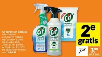 Albert Heijn Disinfect + shine allesreiniger spray aanbieding