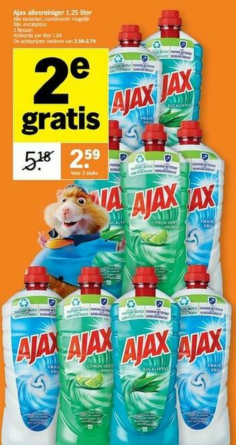 Albert Heijn Ajax allesreiniger eucalyptus aanbieding