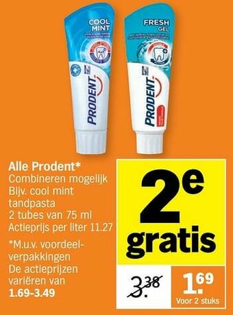 Albert Heijn Cool mint tandpasta aanbieding