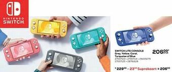 Supra Bazar Switch lite console grey, yellow, coral, turquoise of blue aanbieding