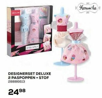 Supra Bazar Designerset deluxe 2 paspoppen + stof aanbieding