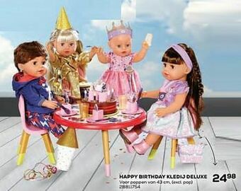 Supra Bazar Happy birthday kledij deluxe aanbieding