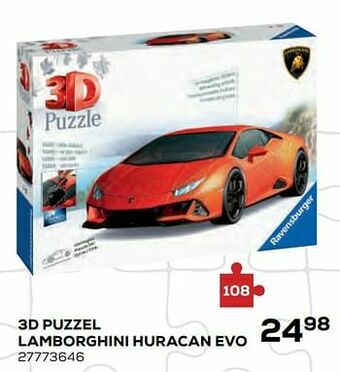 3d puzzel lamborghini huracan evo