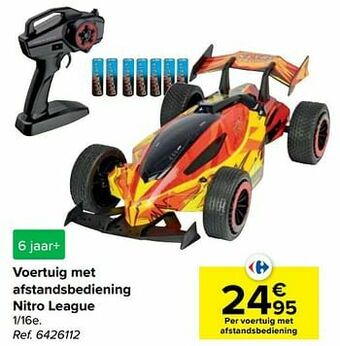 Carrefour Voertuig met afstandsbediening nitro league aanbieding