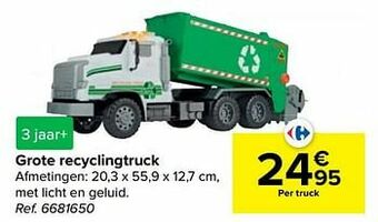 Carrefour Grote recyclingtruck aanbieding