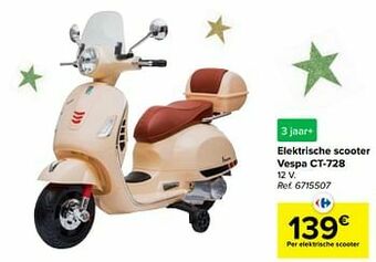 Carrefour Elektrische scooter vespa ct-728 aanbieding