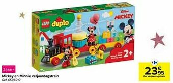 Carrefour Mickey en minnie verjaardagstrein aanbieding