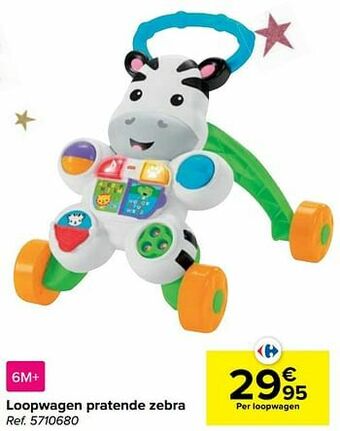Carrefour Loopwagen pratende zebra aanbieding