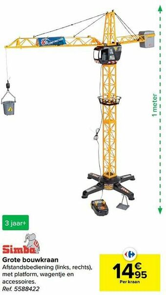 Carrefour Grote bouwkraan aanbieding
