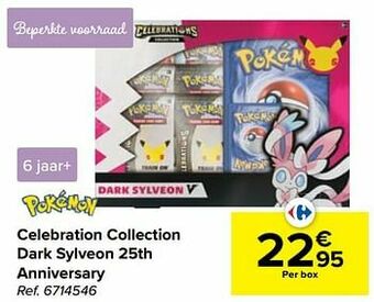 Carrefour Celebration collection dark sylveon 25th anniversary aanbieding