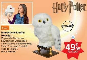 Carrefour Interactieve knuffel hedwig aanbieding