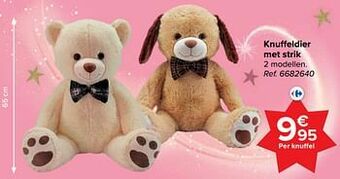Knuffeldier met strik