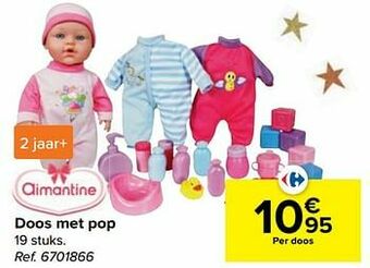 Carrefour Doos met pop aanbieding