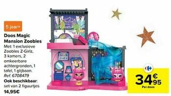 Carrefour Doos magic mansion zoobles aanbieding