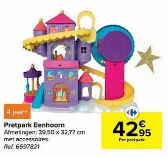 Carrefour Pretpark eenhoorn aanbieding