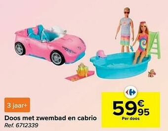 Doos met zwembad en cabrio