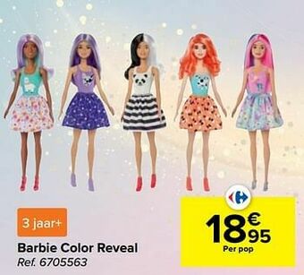 Carrefour Barbie color reveal aanbieding